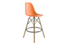 Molded Plastic Counter Stool with Wood Legs (Set of 2)|matte_orange___natural