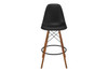 Molded Plastic Counter Stool with Wood Legs (Set of 2)|matte_black___walnut