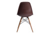 Molded Plastic Side Chair with Wood Legs (Set of 2)|brown___natural