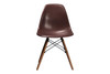 Molded Plastic Side Chair with Wood Legs (Set of 2)|brown___walnut