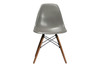 Molded Plastic Side Chair with Wood Legs (Set of 2)|gray___walnut