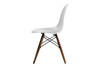 Molded Plastic Side Chair with Wood Legs (Set of 2)|white___walnut
