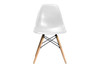 Molded Plastic Side Chair with Wood Legs (Set of 2)|white___natural