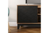 Hexagon 72-inch TV Stand|nutmeg___black lifestyle