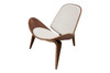 Artemis Lounge Chair|white_leather___natural_walnut