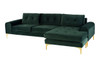 Colyn Sectional Sofa|emerald_green___brushed_gold___left_facing