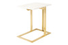 Dell Side Table|white-gold