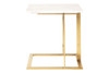 Dell Side Table|white-gold