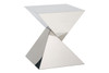 Giza Steel Side Table|polished_silver