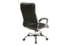 Executive Chair with Thick Padded Faux Leather Seat and Back|black