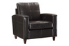 Bonded Leather Club Chair with Espresso Finish Legs|espresso
