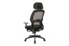 Professional Deluxe Black Breathable Mesh Back Chair|black_mesh
