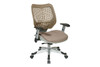 Unique Self Adjusting Spaceflex and Mesh Seat Manager's Chair|latte_brown
