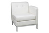 Wall Street Right Arm Facing Chair|white