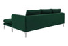 Oxford Reversible Velvet Sectional|emerald