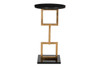 Cassidy Accent Table|gold___black_marble_top