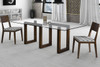 Serpent - Rectangular Glass Top Dining Table|walnut-4472___44_x_72 lifestyle