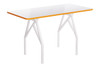 Hot Spot Bar Height Conference and Dining Table|72in___white_and_tangerine___not_included