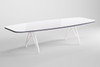 Kayak Boat Shaped Conference Table|120in___white_and_storm_gray___not_included