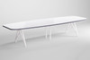 Kayak Boat Shaped Conference Table|144in___white_and_storm_gray___not_included