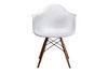 Scandi / Molded Plastic Armchair 5-Piece Dining Set|matte_white
