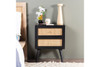 Serafina 2-Drawer Nightstand|black lifestyle