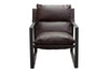 Monica Accent Chair|genuine_chocolate_leather