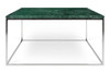 Gleam Square Coffee Table|green_marble___chrome