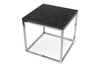 Prairie Square Marble End Table|black_marble_top