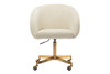 Valencia Boucle Office Chair|ivory