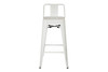 Bastille Counter Stool with Low Back (Set of 2)|white