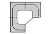Bel-Air Series Diner Booth - 3/4 Circle