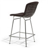 Bertoia Upholstered Bar Stool (Brown Fabric)