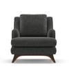 Carolina Chair shown in Bebop Grade, Shade Fabric w/ Walnut Legs