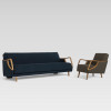 Christoffersen 3 Seater Sofa / Daybed (Natural American White Oak) - Shown with Christoffersen Arm Chair