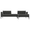 Genesis Sectional shown in Bebop Grade, Shade Fabric w/ Black Legs