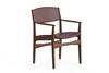Gregers Arm Chair|american_walnut___natural|modtex_performance_leatherette__cappuccino_brown