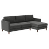 Gunner Sectional (Chaise on Right) (Bebop Grade, Shade Fabric / Walnut Legs)