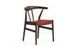 Ingrid Upholstered Side Chair|american_ash___stained_walnut|top-grain_leather__mid-century_red