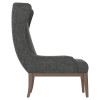 Langley Chair shown in Bebop Grade, Shade Fabric w/ Walnut Legs (Matching Accent Pillow Sold Seperately)