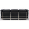 Le Corbusier Petit 3-Seat Sofa - Black Leather