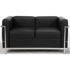 Le Corbusier Petit 2-Seat Sofa - Black Leather