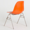 Molded Fiberglass Stacking Chair (Hot Orange Fiberglass Shell)