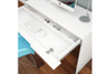 Arobas Desk with Pull-Out Storage Shelf lifestyle