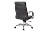 Deluxe Mid Back Executive Leather Chair with Chrome Finish Base