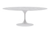 Sienna Pedestal Oval Marble Dining Table