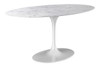 Sienna Pedestal Oval Marble Dining Table