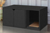 Way Basics Eco Friendly Cat Litter Box|black lifestyle