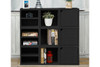 Way Basics Eco Friendly Stackable Connect Open Storage Cube and Cubby Organizer|black lifestyle