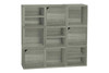 Way Basics Eco Friendly Stackable Connect Storage Cube with Door|gray